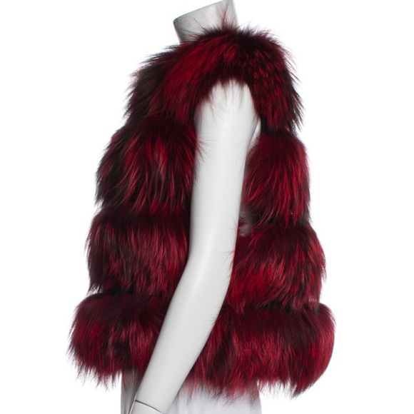 Christian Cota Fox Fur Vest Sz Medium - Picture 2 of 3